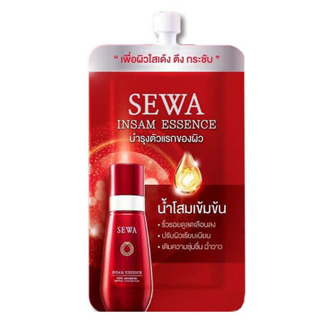 Sewa Insam Essence 8 ml เอสเซนส์น้ำโสมเข้มข้นแบบซอง ลดจุดด่างดำ ลดริ้วรอยฟื้นบำรุงผิวเรียบเนียนกระชับแน่น รูขุมเล็กลง ผิวดูกระจ่างใส